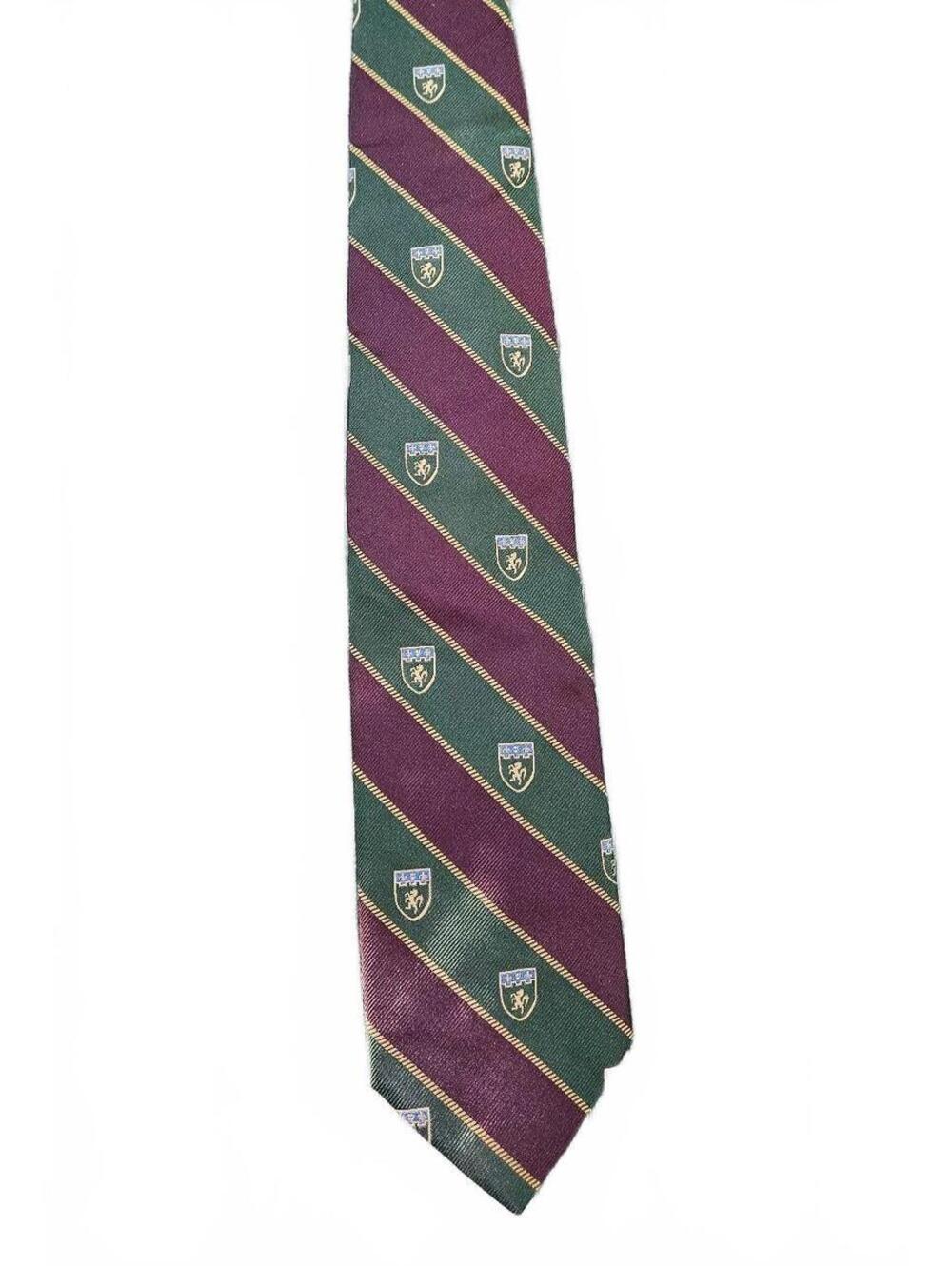 Vintage Hunt Club Silk Tie Made in Italy with Classic Crest Stripes